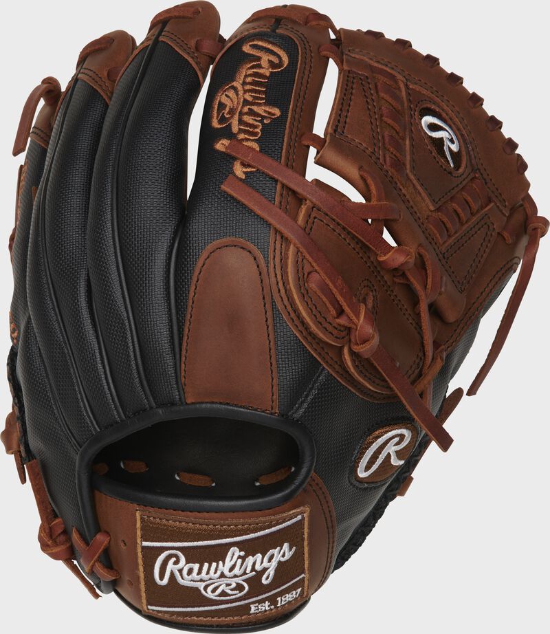 PRO205-30TISS 11.75-inch Heart of the Hide ColorSync infield/pitcher's glove with a black Speed Shell back and brown ColorSync patch