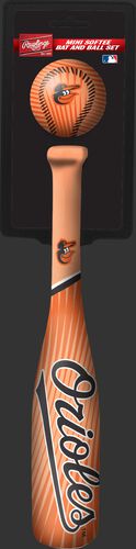 Rawlings Baltimore Orioles Softee Mini Bat and Ball Set in Team Colors With Team Name and Logo On Front SKU #01160018114