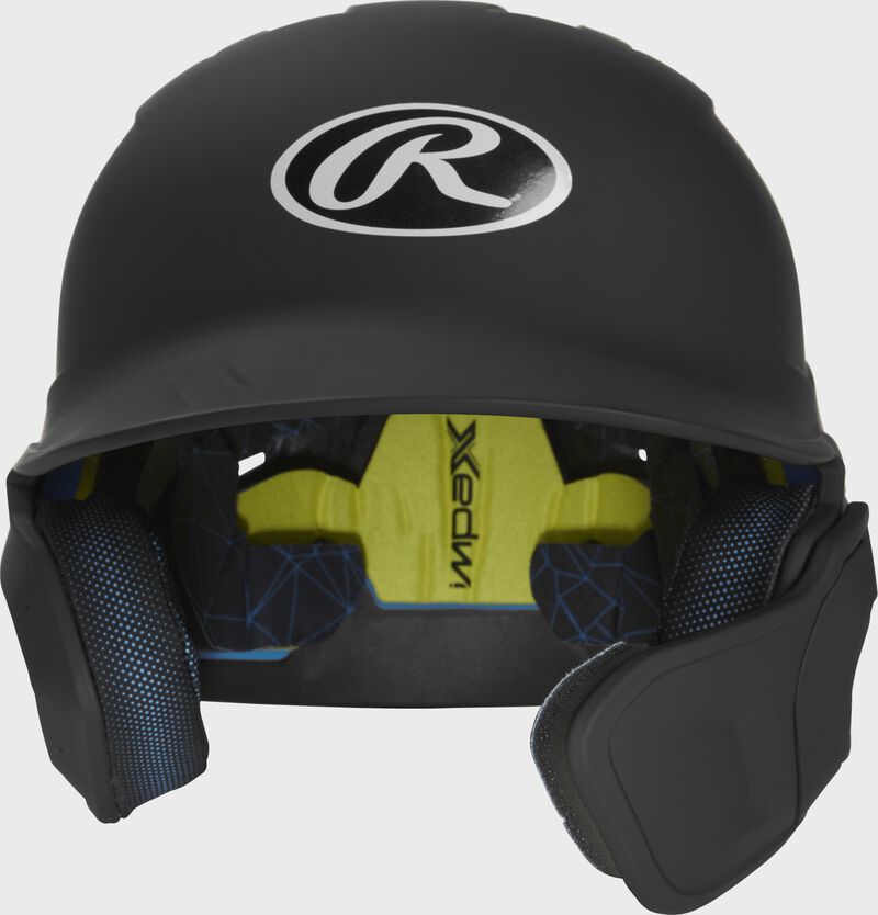Front view of Mach Right Handed Batting Helmet with EXT Flap | 1-Tone & 2-Tone - SKU: MACHEXTR