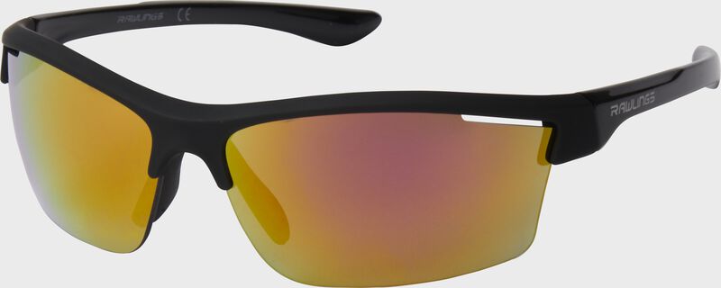 A pair of Rawlings youth black/orange half-rim blade sunglasses - SKU: 10261620