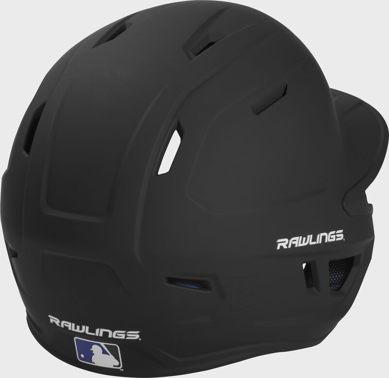 Back right-side view of Mach Right Handed Batting Helmet with EXT Flap | 1-Tone & 2-Tone - SKU: MACHEXTR