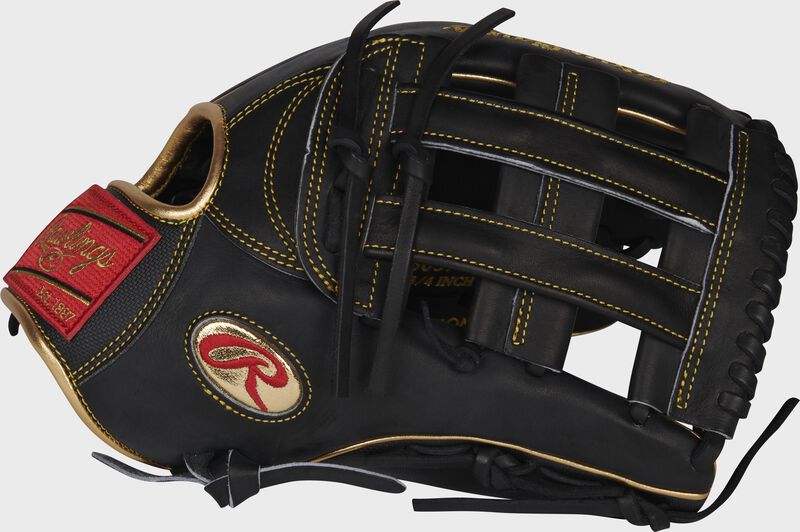 Thumb of a black Gameday 57 Series Ender Inciarte Heart of the Hide glove with a black H-web - SKU: RSGPRO3039-EI11