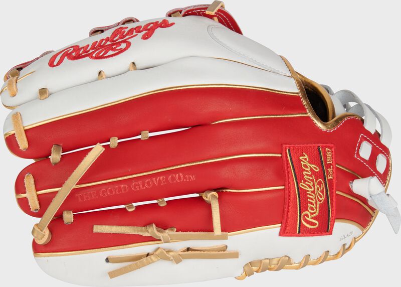 Liberty Advanced Color Series 12.75 in Outfield Glove, White/Scarlet, Left