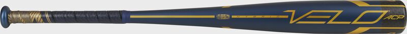 A navy/gold USSSA Velo ACP -5 baseball bat - SKU: UT1V5