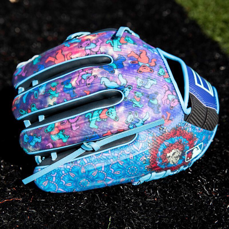 Studio picture of the back of a Rawlings Grateful Dead REV1X glove