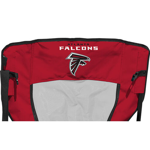 Back of Rawlings Red and Black NFL Atlanta Falcons High Back Chair With Team Name SKU #09211060518