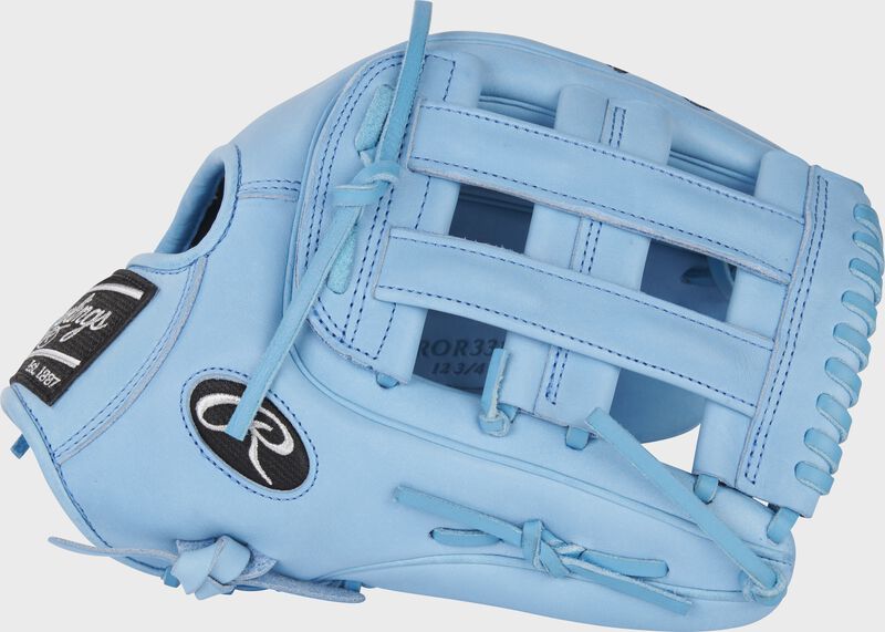 Thumb of a Columbia blue Heart of the Hide R2G 12.75" outfield glove with a Pro H-web - SKU: PROR3319-6CB loading=