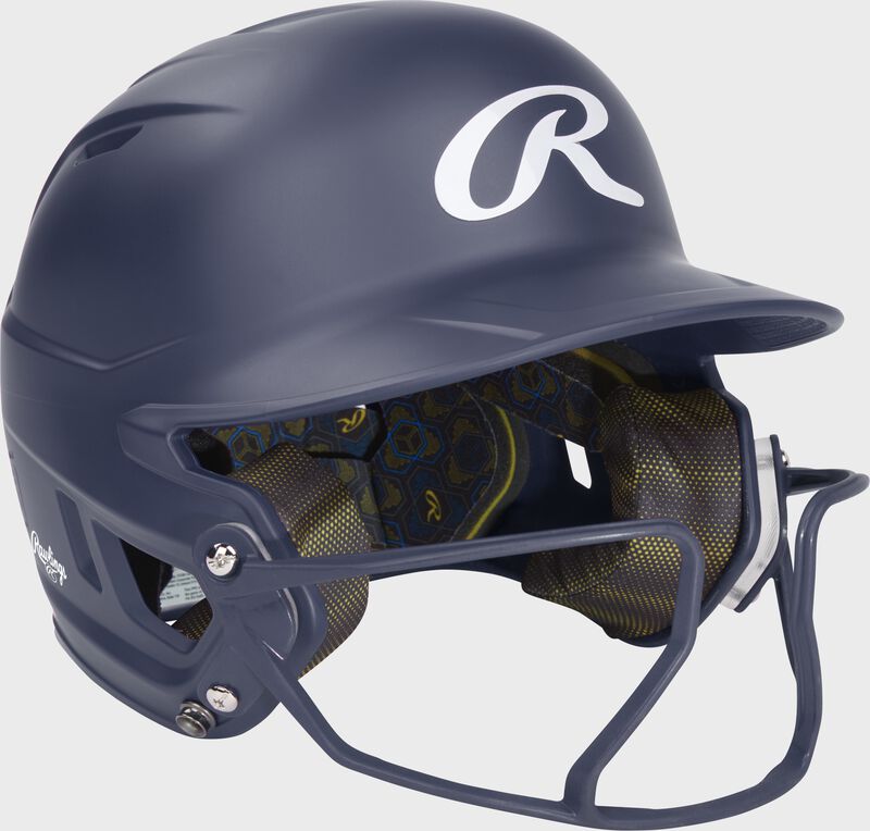 Rawlings Mach Hi-Viz Fastpitch Batting Helmet, Navy, Senior