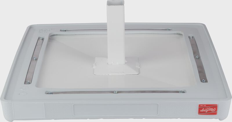 A white Rawlings Jack Corbett Hollywood base on it's top with the stanchion sticking up - SKU: JCHB