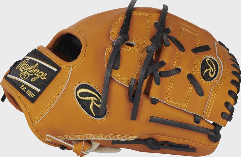 Thumb of a tan Heart of the Hide 11.75" infield/pitcher's glove with a 2-Piece solid web - SKU: PRO205-9TB