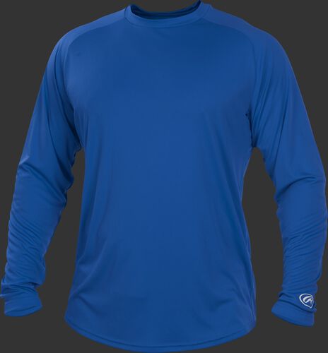 Royal blue LSRT Adult crew neck long sleeve shirt