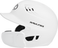 Left-side view of White R16 Reverse Matte Batting Helmet | Junior & Senior - SKU: R6R07 image number null