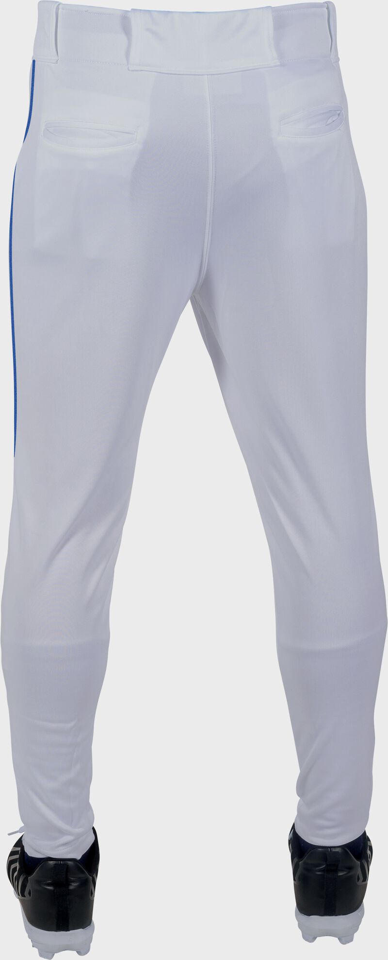 Rawlings Launch Jogger Fit Piped Baseball Pants, Adult M, White/Royal