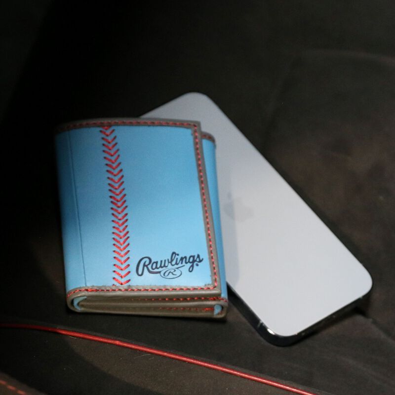 Rawlings "Pop" Baseball Stitch Tri-Fold Leather Wallet