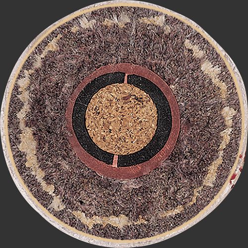 Cutaway showing the center cork of a Rawlings NCAA flat seam baseball - SKU: FSR1NCAA