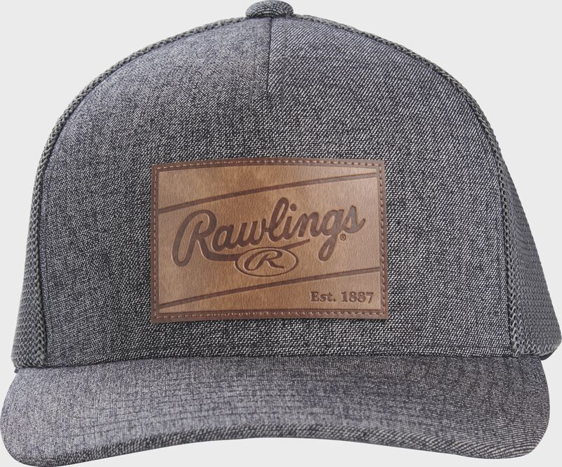 Rawlings Leather Patch Mesh Snapback Hat