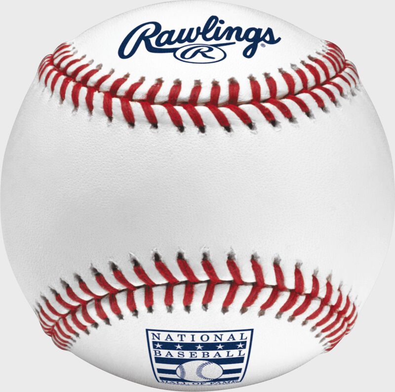 A MLB Hall of Fame baseball with a blank center for autographs - SKU: ROMLBHOF