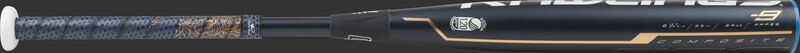FPPE9 Rawlings fastpitch softball bat with a navy barrel and rose gold accents