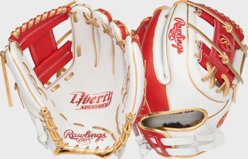 Liberty Advanced Color Series 11.75 in Infield Glove, White/Scarlet, Right