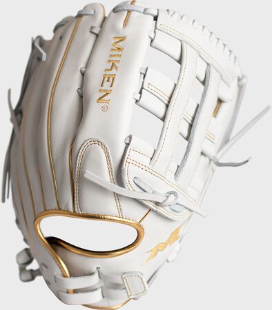 Gold Pro Series 13 in White Slowpitch Glove Gold Pro Series 13 in White Slowpitch Glove