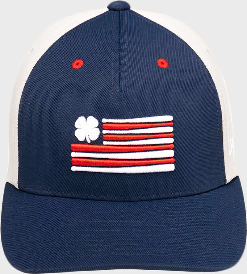 Front view of Rawlings Black Clover RBC Clover Nation Fitted Hat - SKU: BCR1RCN0071