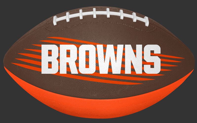 Brown and Orange NFL Cleveland Browns Downfield Youth Football With Team Name SKU #07731064121