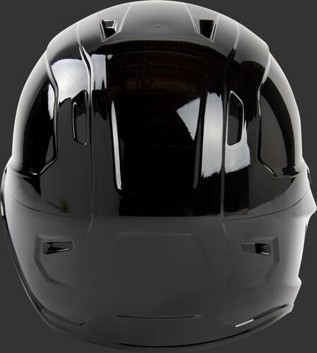 Back of a black Rawlings Mach lefty helmet - SKU: MSE01A-LHB