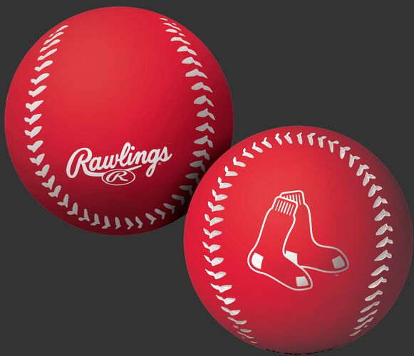 Rawlings Boston Red Sox Big Fly Rubber Bounce Ball With Team Logo on Front In Team Colors SKU #02870024112