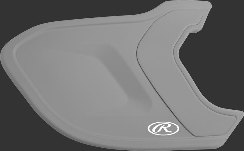 A matte silver MEXT Mach EXT batting helmet extension