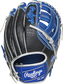 Black croc embossed back of a Heart of the Hide R2G 11.75-Inch H-web glove with a royal Rawlings patch - SKU: PROR205-6RC image number null