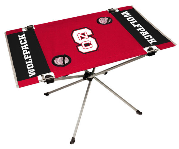 Rawlings Red and Black NCAA North Carolina State Wolfpack Endzone Table With Two Cup Holders, Team Logo, and Team Name SKU #04053041111