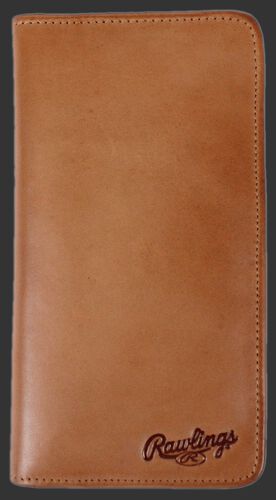 Rawlings Brown Universal Magnetic Leather Phone Wallet With Brand Logo SKU #RO90001-204