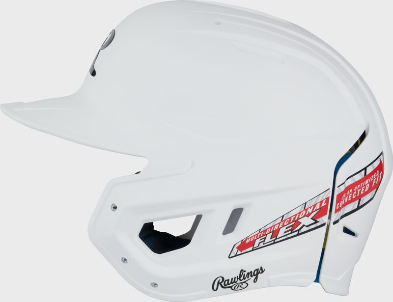 Rawlings Mach Fit Baseball Batting Helmet, White