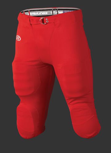 Front of Rawlings Scarlet Adult Slotted Football Pant - SKU #FP147