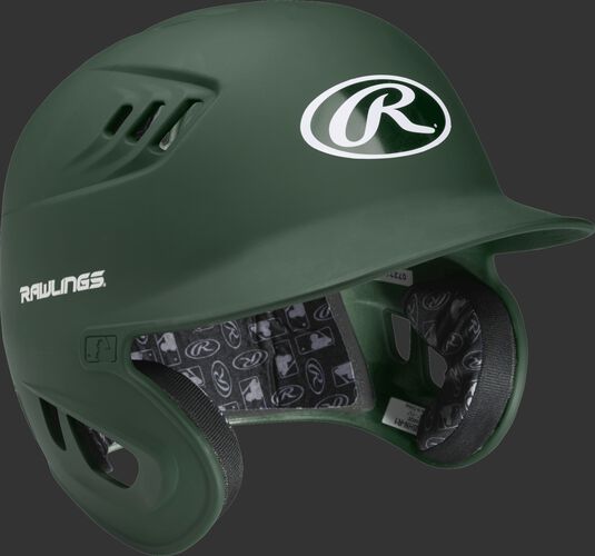 Coolflo High School/College Matte Batting Helmet Dark Green
