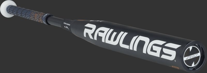 FPZP9 Rawlings fastpitch softball bat with a navy barrel and navy end cap