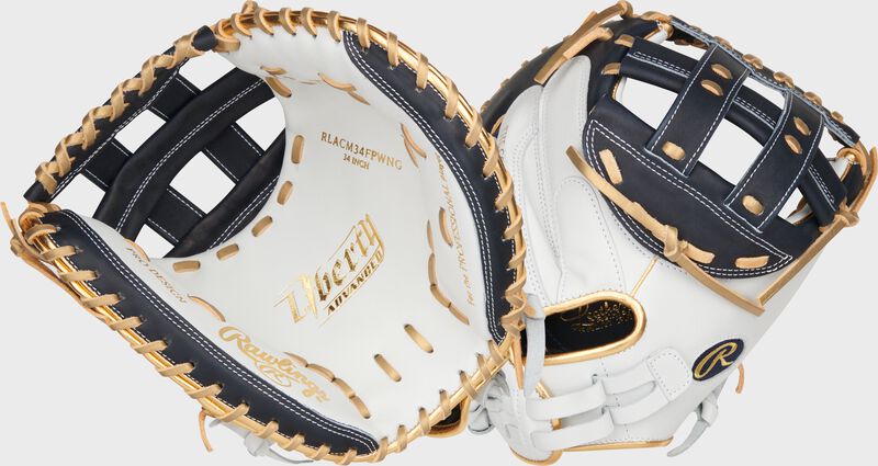 Liberty Advanced Color Series 34 in Catcher's Mitt, White/Navy, Right