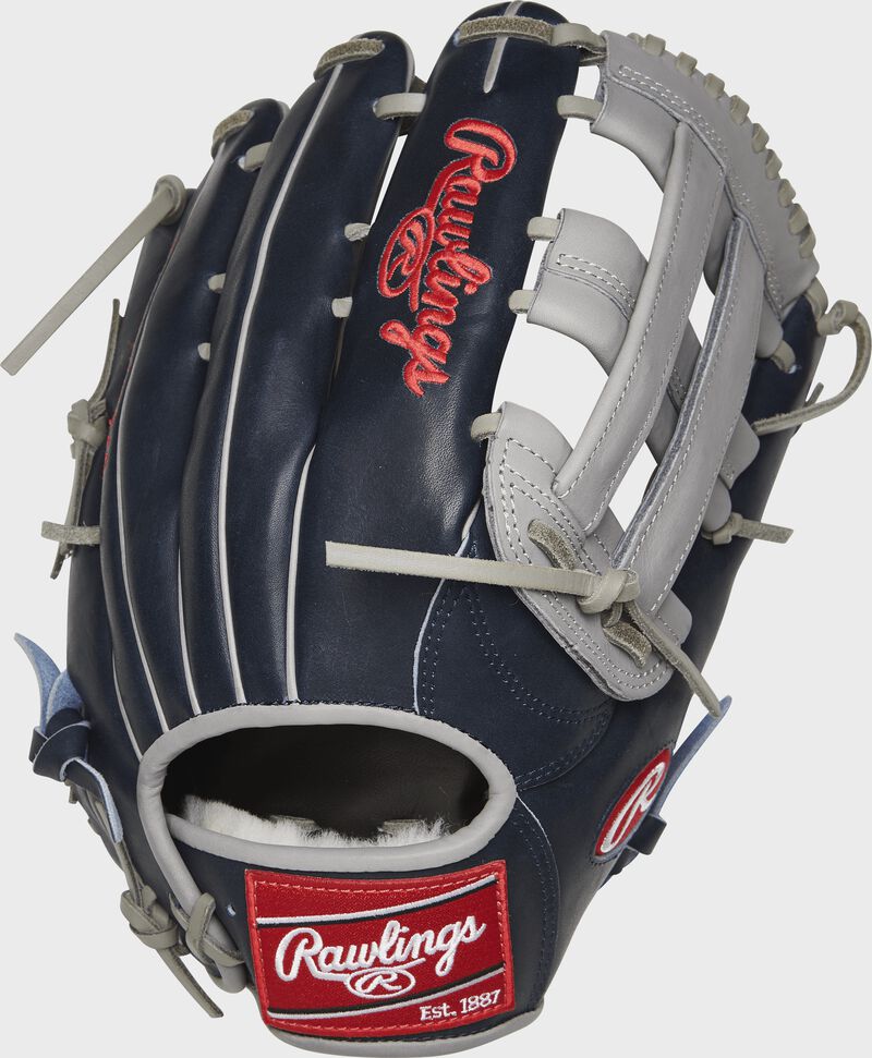 PROSAJ99 Pro Preferred 13-inch Aaron Judge game day glove with a navy kip leather back