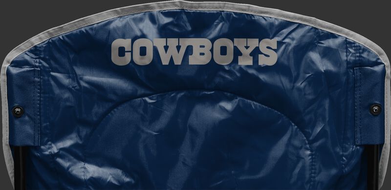 Back of Rawlings Navy Blue NFL Dallas Cowboys Chair With Team Name SKU #02771065111