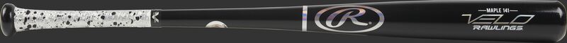 141RMV Velo Maple Ace wood bat with a black barrel and white/silver grip