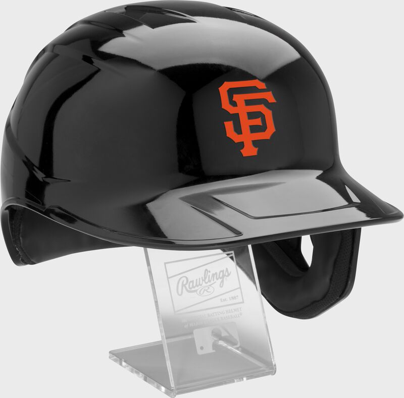 Front right of a MLB San Francisco Giants replica helmet - SKU: MLBMR-SF loading=