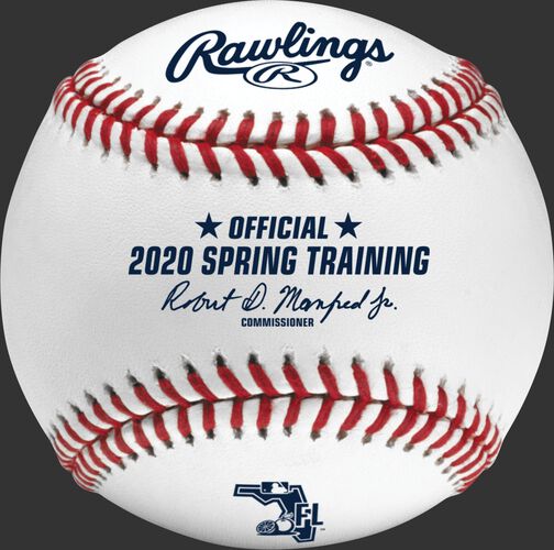 A MLB 2020 Florida Spring Training Baseball with the Official Ball of MLB stamp - SKU: ROMLBSTFL20