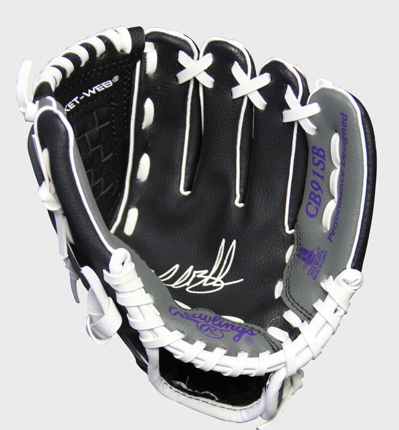 Shell palm view of Rawlings MLBPA 9-inch Charlie Blackmon Player glove loading=