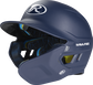 Front left-side view of Navy Rawlings Mach Carbon Batting Helmet - SKU: MAAR image number null