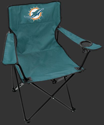 Front of Rawlings Aqua Green NFL Miami Dolphins Gameday Elite Chair With Team Logo SKU #00551074111