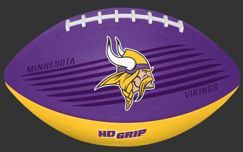 Purple and Gold NFL Minnesota Vikings Downfield Youth Football With Team Logo SKU #07731075121