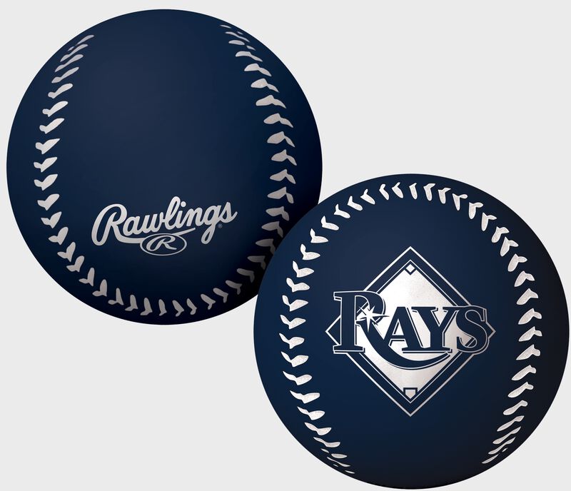A navy Tampa Bay Rays big fly rubber bounce ball loading=