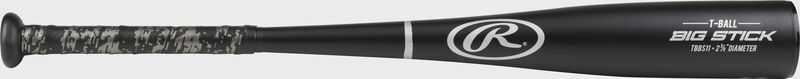 A black Rawlings youth Big Stick T-ball bat - SKU: WALTBBS11