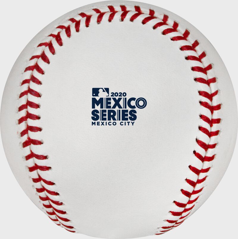 The Mexico Series logo stamped on an official MLB baseball - SKU: ROMLBMS20 loading=