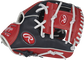 Web back view of black, red, and white 2022 Breakout 11.25-inch Youth infield glove image number null